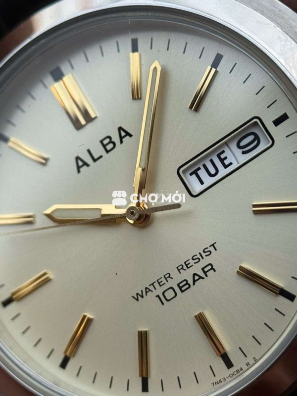 Đồng hồ Alba mặt chải tia sáng đẹp thanh lịch