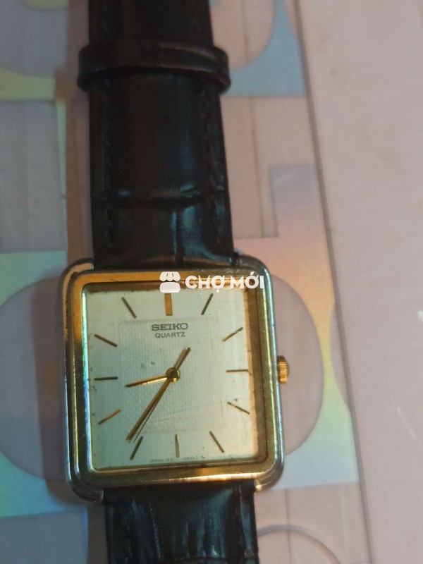 Đồng hồ Seiko Tank Nam Dây da