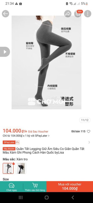 Quần tất legging nữ co giãn