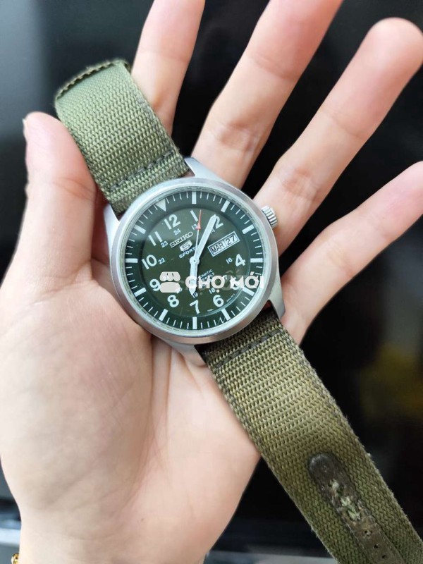 Đồng hồ Seiko 5 Quân đội Nam Xanh rêu chính hãng