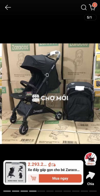 Xe đẩy Zaracos Norio 9926 Đen