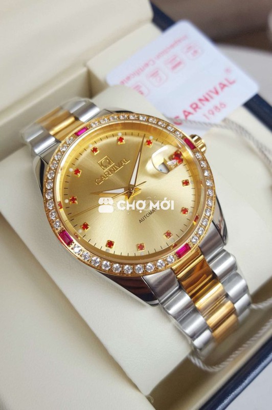 Cực Phẩm Đồng Hồ Cơ Đính Đá Ruby Siêu Đẹp Sang Mới