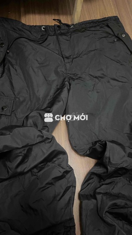 Quần dù AB House Unisex Đen Mới 99%