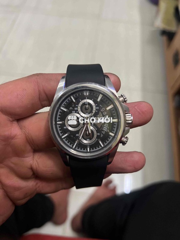 Đồng hồ Jacques Lemans Nam 45mm Dây da Đen