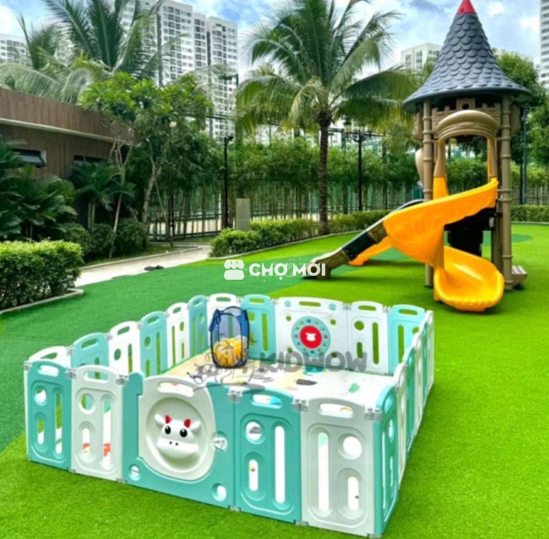 Quây cũi trẻ em Nhựa 1m4x1m8