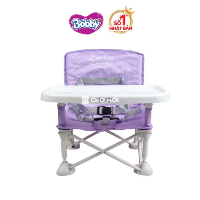 Ghế ăn dặm Bobby Tím gấp gọn