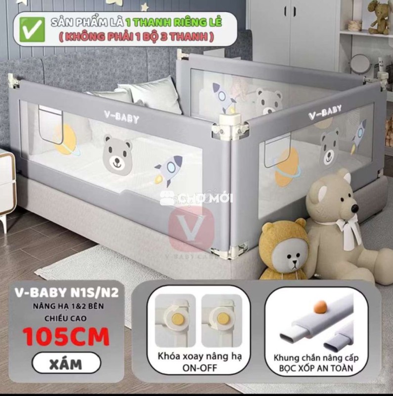 Thanh chắn giường V-Baby N1S/N2 Xám