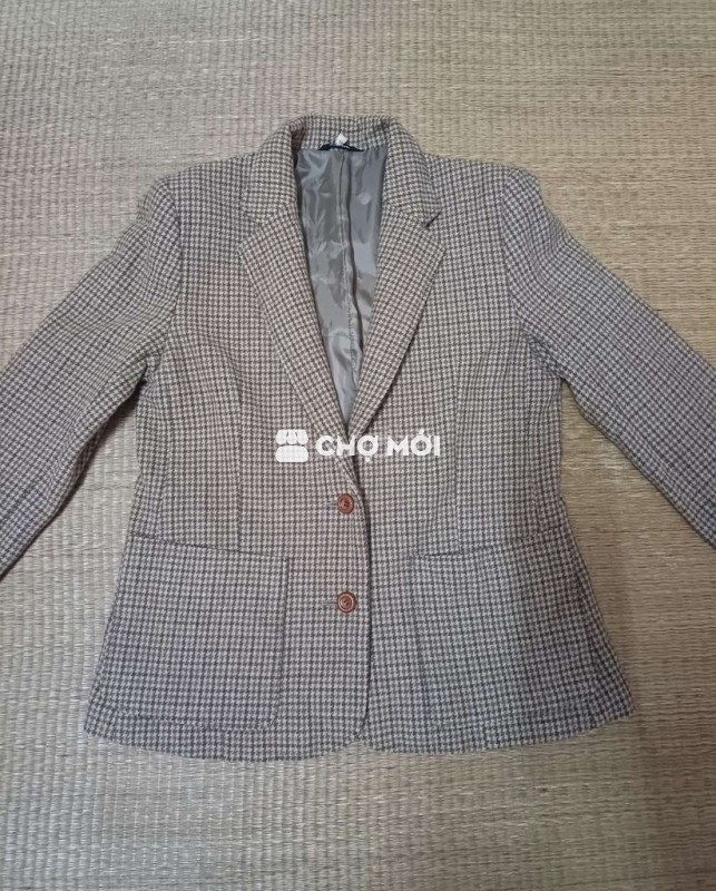 Áo vest kẻ caro lông thỏ đẹp