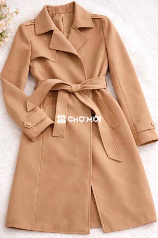 Áo măng tô nữ Kaki size S