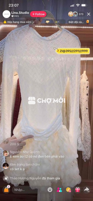 Đầm ren nữ size S