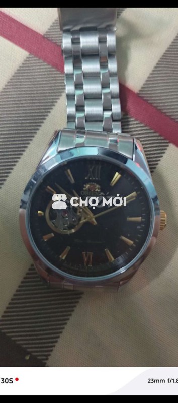 Đồng hồ Orient Nam thép 40mm cơ hk mới