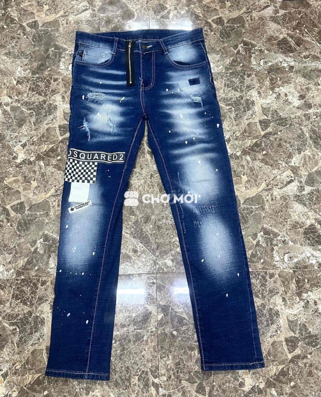 Quần bò model rách wash bụi hãng DSQUARED2 0000