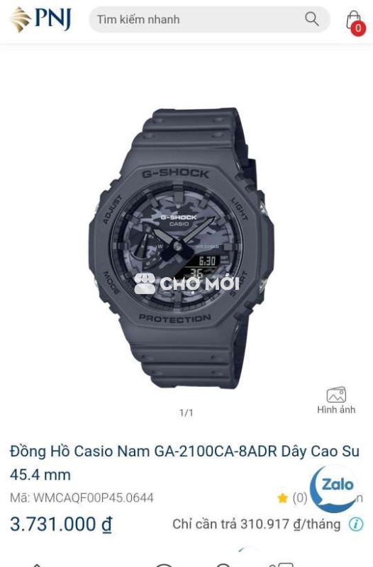 Casio G-Shock GA2100 siêu bền kim dạ quang
