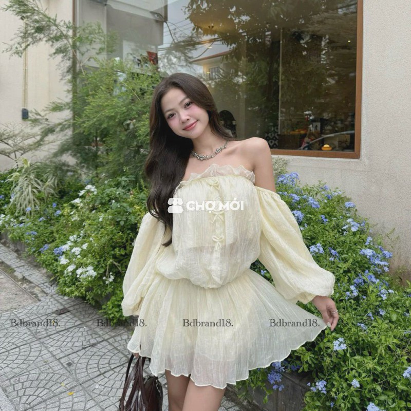 Set váy AUTU size S vàng be - BDbrand18