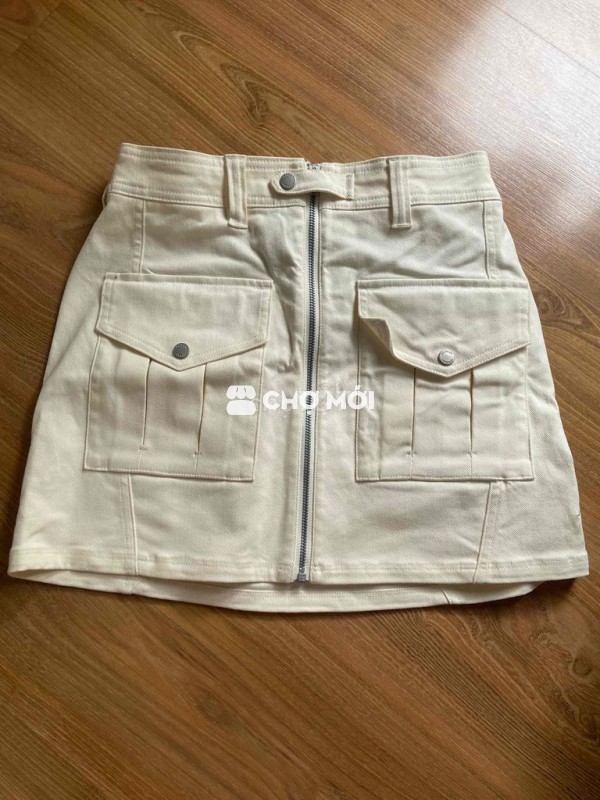 Chân váy nữ Jordan vải Trắng kem