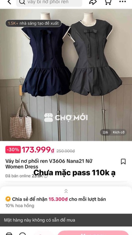 Váy Nana21 nữ ren đen