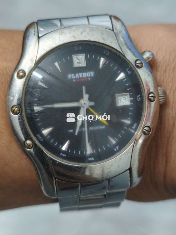 Đồng hồ Playboy Nam Bạc 37.5mm