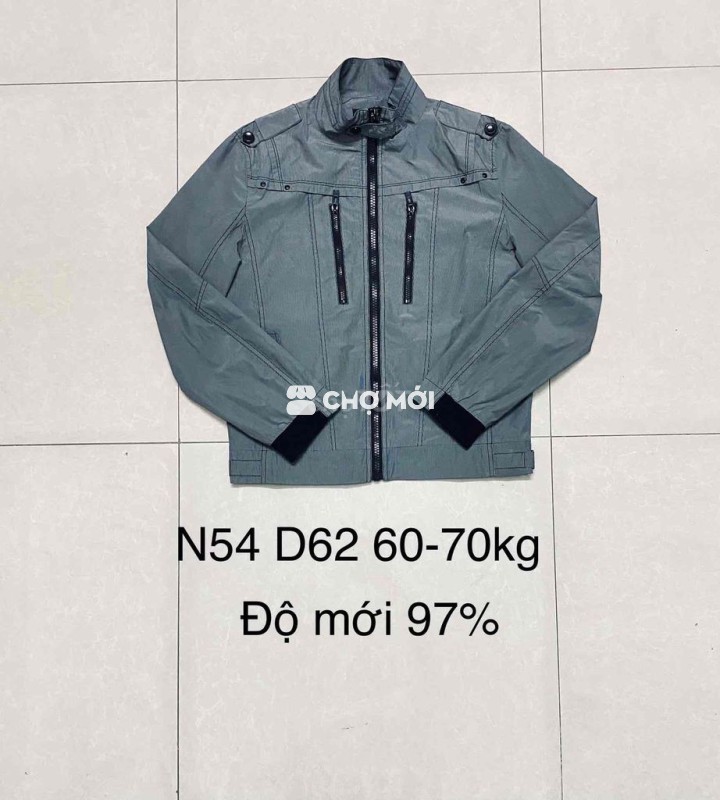 Áo khoác nam Biker Xám