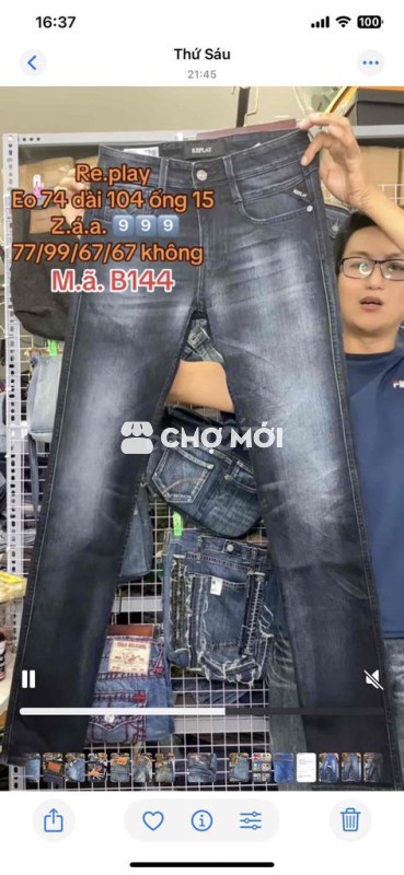 Quần jean Replay nam B144