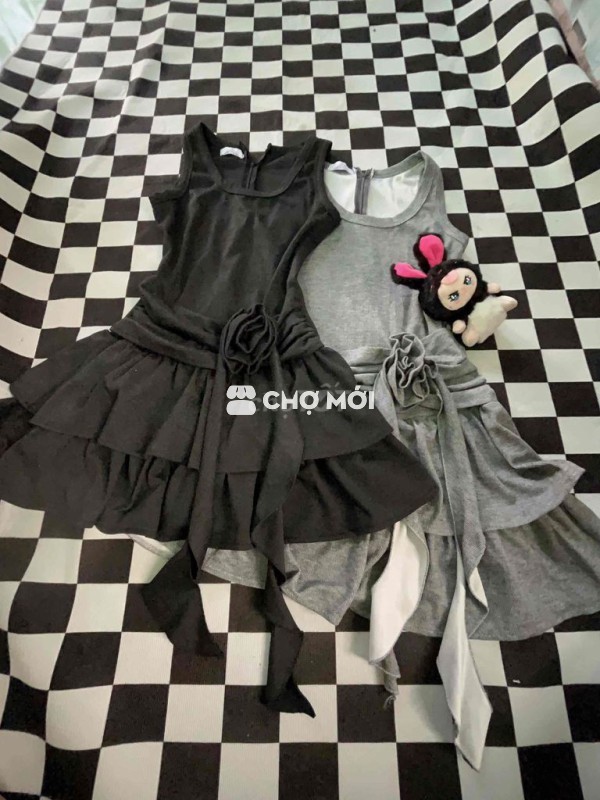 Đầm nữ Đen Xám duoi 55kg