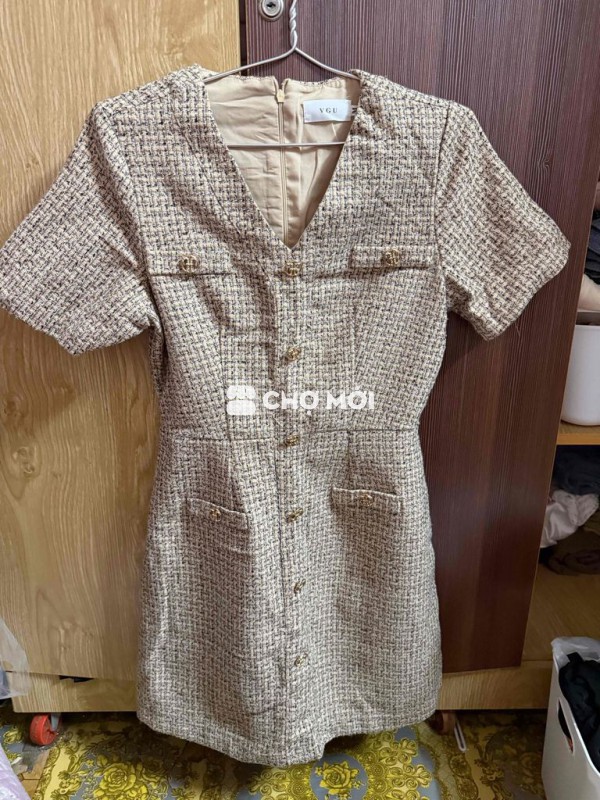 Đầm công sở nữ vải tweed