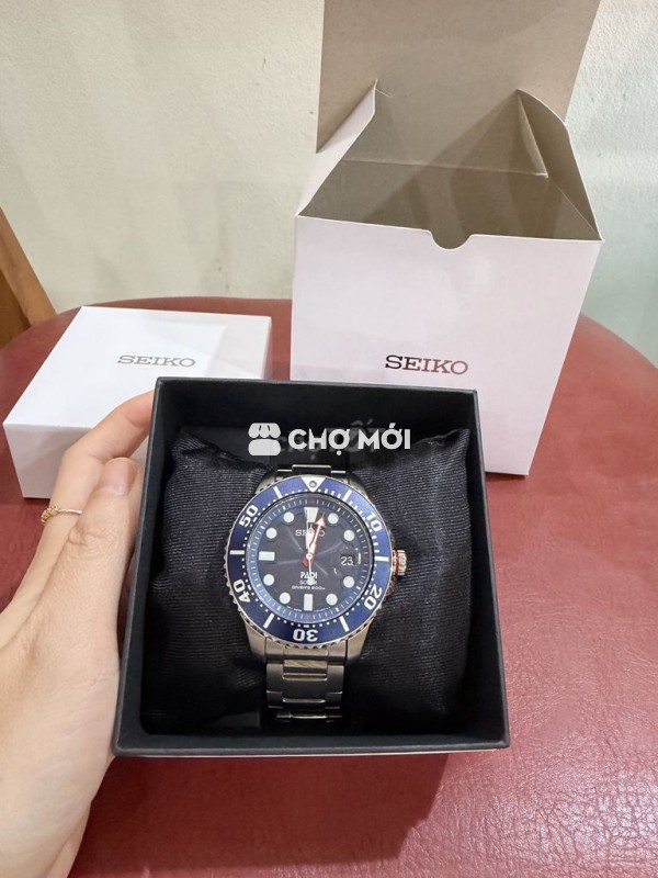 Đồng hồ Seiko Padi Nam Bạc Xanh