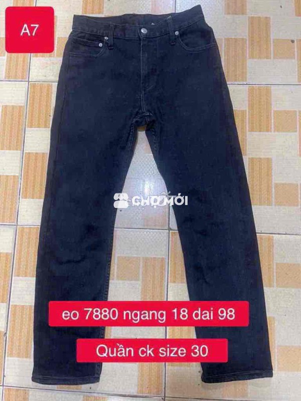 Quần jean CK Nam Đen size 30