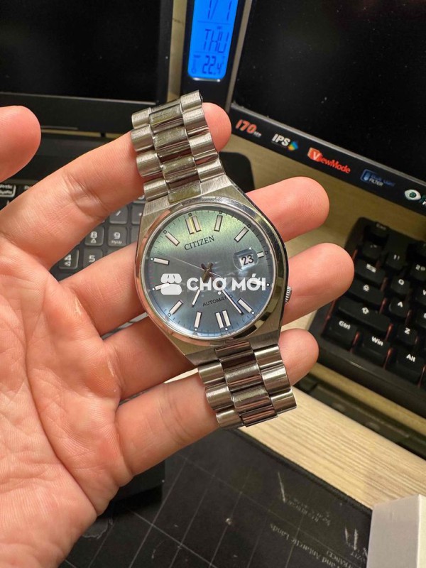 Đồng hồ cơ nam Citizen Tsuyosa màu xanh size 40mm