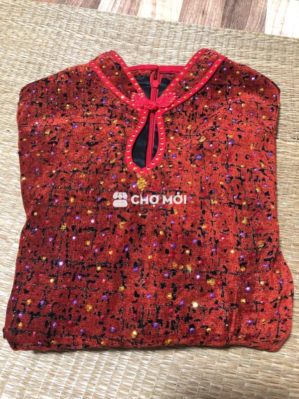 Áo dài Nữ Đỏ Tay dài