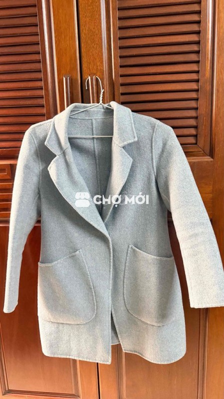 Áo khoác dạ nữ Hàn Quốc Xanh