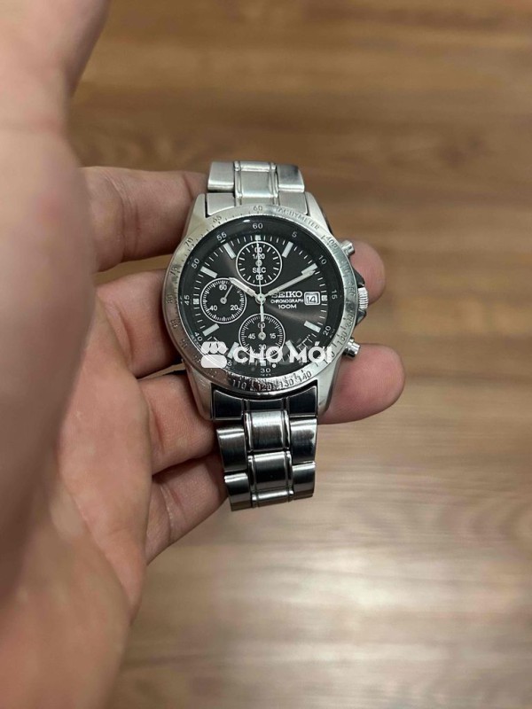 Đồng hồ Seiko 6 kim Thép Bạc Nam