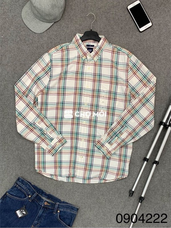 Áo sơ mi nam Cotton kẻ Trắng bigsize