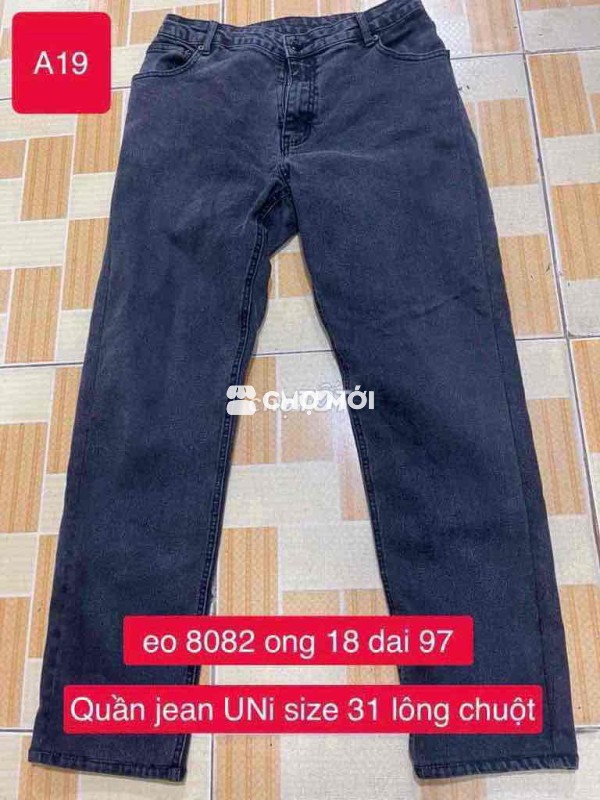 Quần jean nam UNI size 31