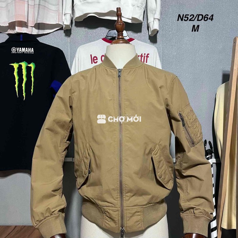 Áo khoác bomber Uniqlo Nam M Nâu
