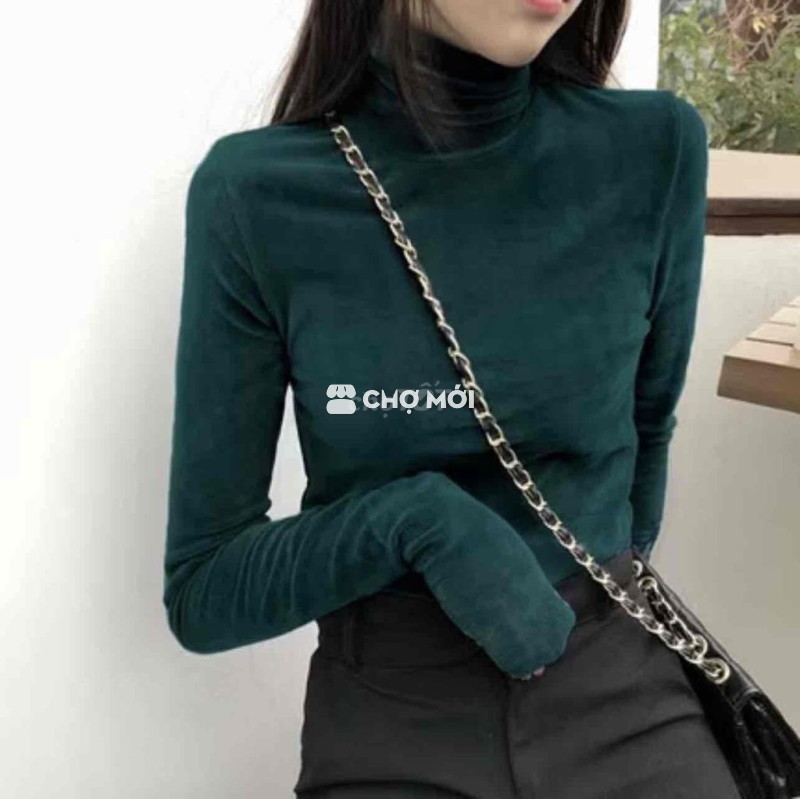 Áo len cổ lọ nữ nhung