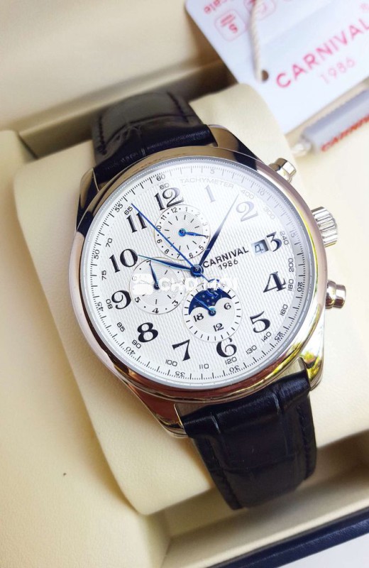 Đồng Hồ Carnival Máy Cơ 6 Kim Bảo Hành Chính Hãng