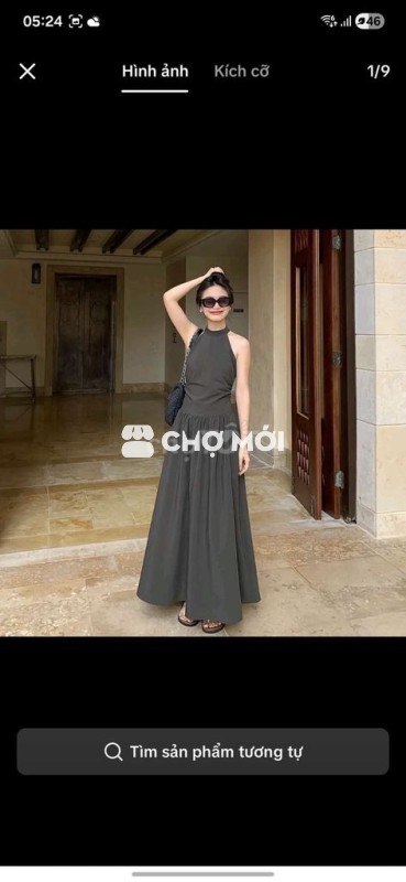 Đầm Miho Nữ size M Xám đậm