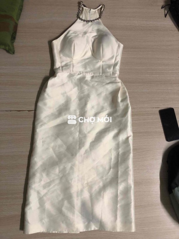 Đầm Nữ Satin Trắng Thanh lịch