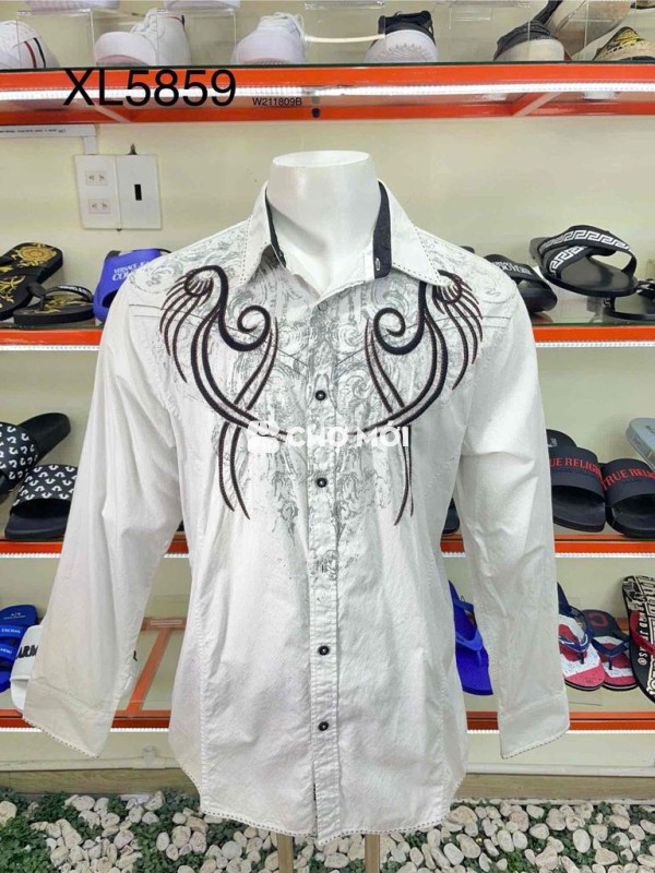 Áo sơ mi nam vải mềm mại trắng size xl hiệu road