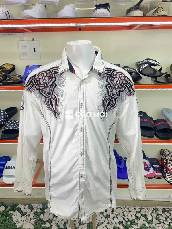 Áo sơ mi nam vải mềm mại trắng road xl