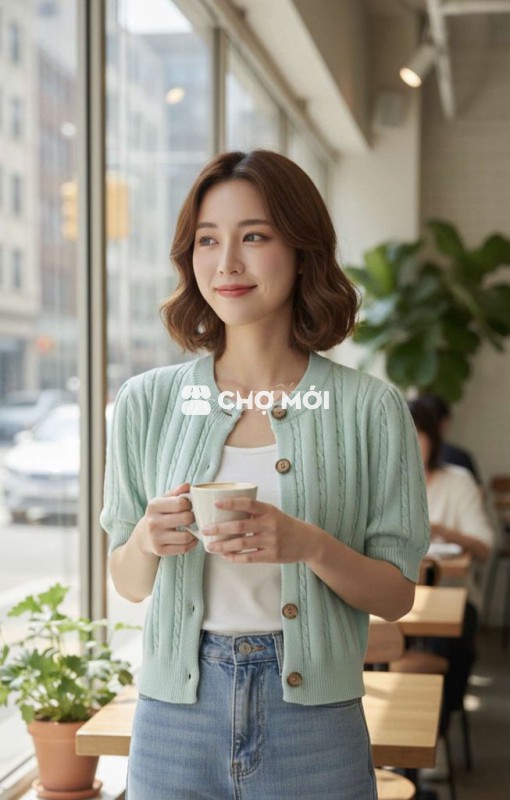 Áo khoác cardigan nữ len