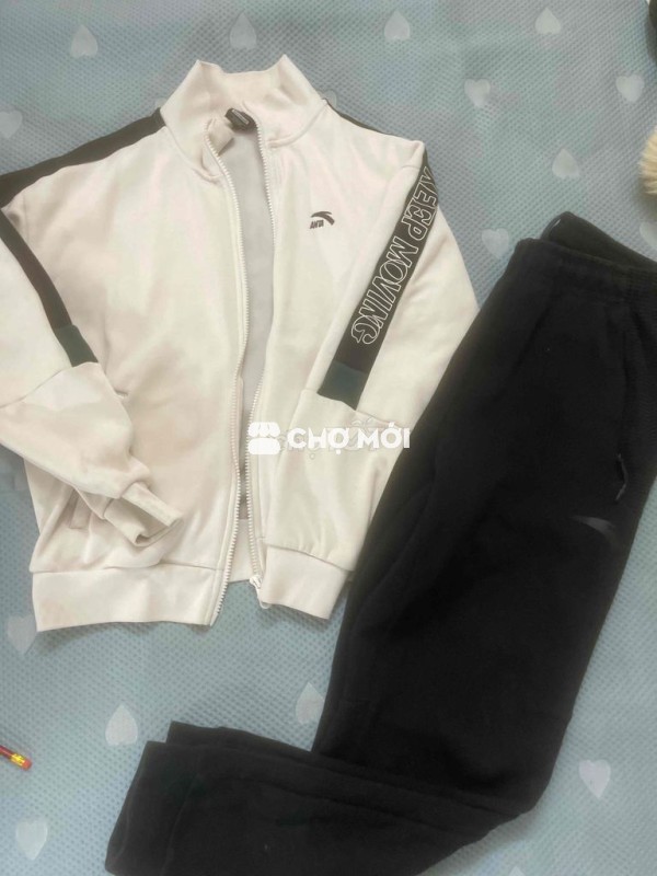 Bộ đồ thể thao ANTA Trắng Đen size M