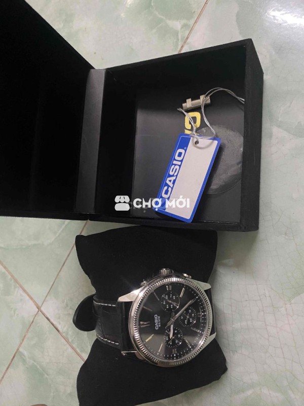Đồng hồ Casio Nam Dây da Đen