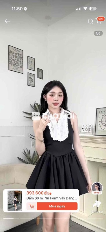 Váy Missa Nữ size S Đen