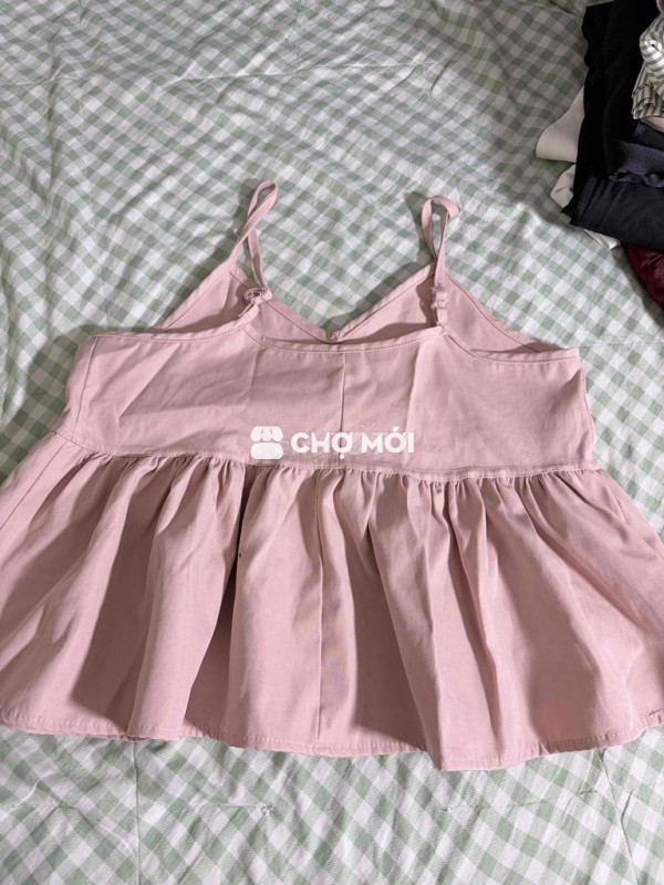 Áo hai dây Babydoll Nữ Hồng