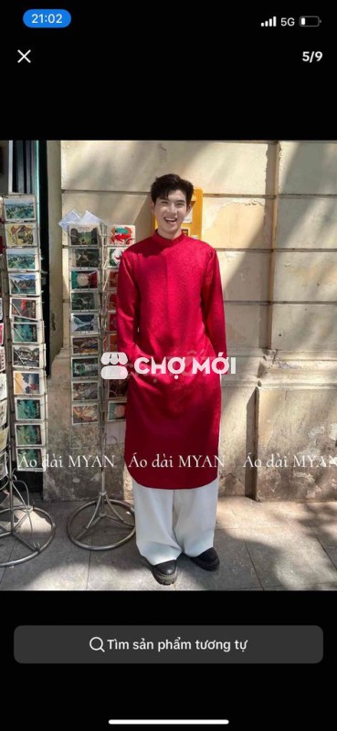 Áo dài Nam Vải mềm mại size XL Mới