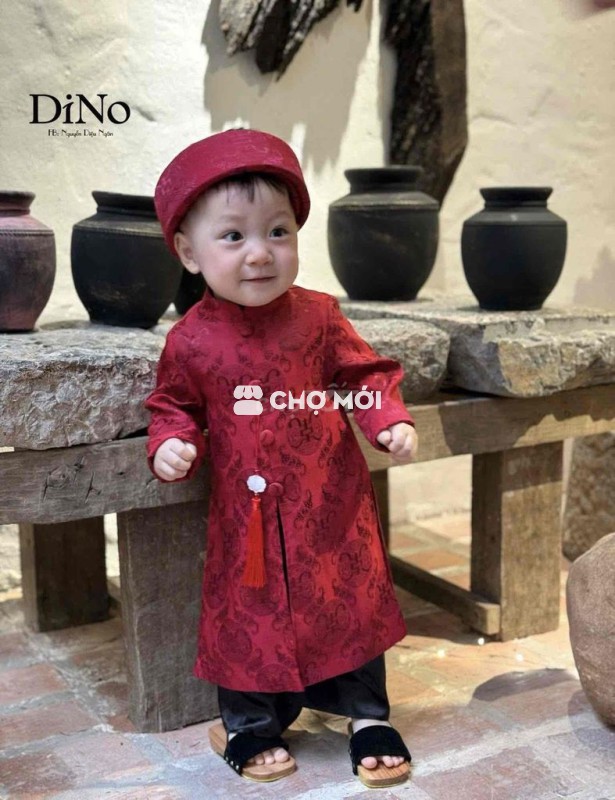 Áo dài bé trai Đỏ 8-10kg Đã dùng
