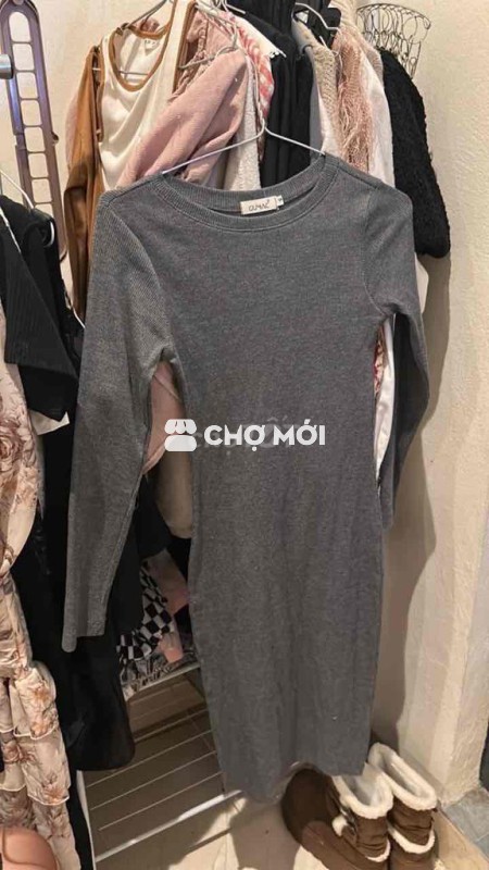 Đầm nữ Gumac vải gân dài tay