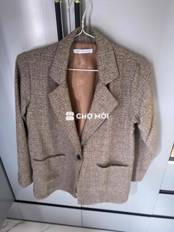 Áo khoác blazer nữ kẻ caro