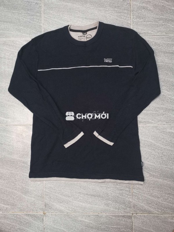 Áo thun dài tay Vans Basic 90s U.S Xanh Đen form M